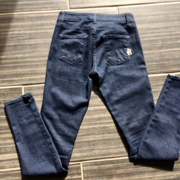 Rich and Skinny dark denim mid rise, skinny jeans size 24/25 - Picture 8 of 9